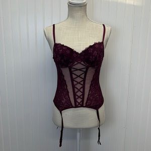 Victoria’s Secret Corset Bustiers Maroon‎ Sz M